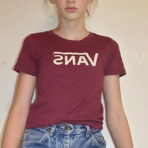 cropped! VANS womans Maroon tee